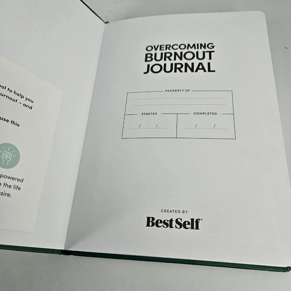Overcoming Burnout Journal BestSelf 4 Week Guided Wellness Hardcover Book Diary